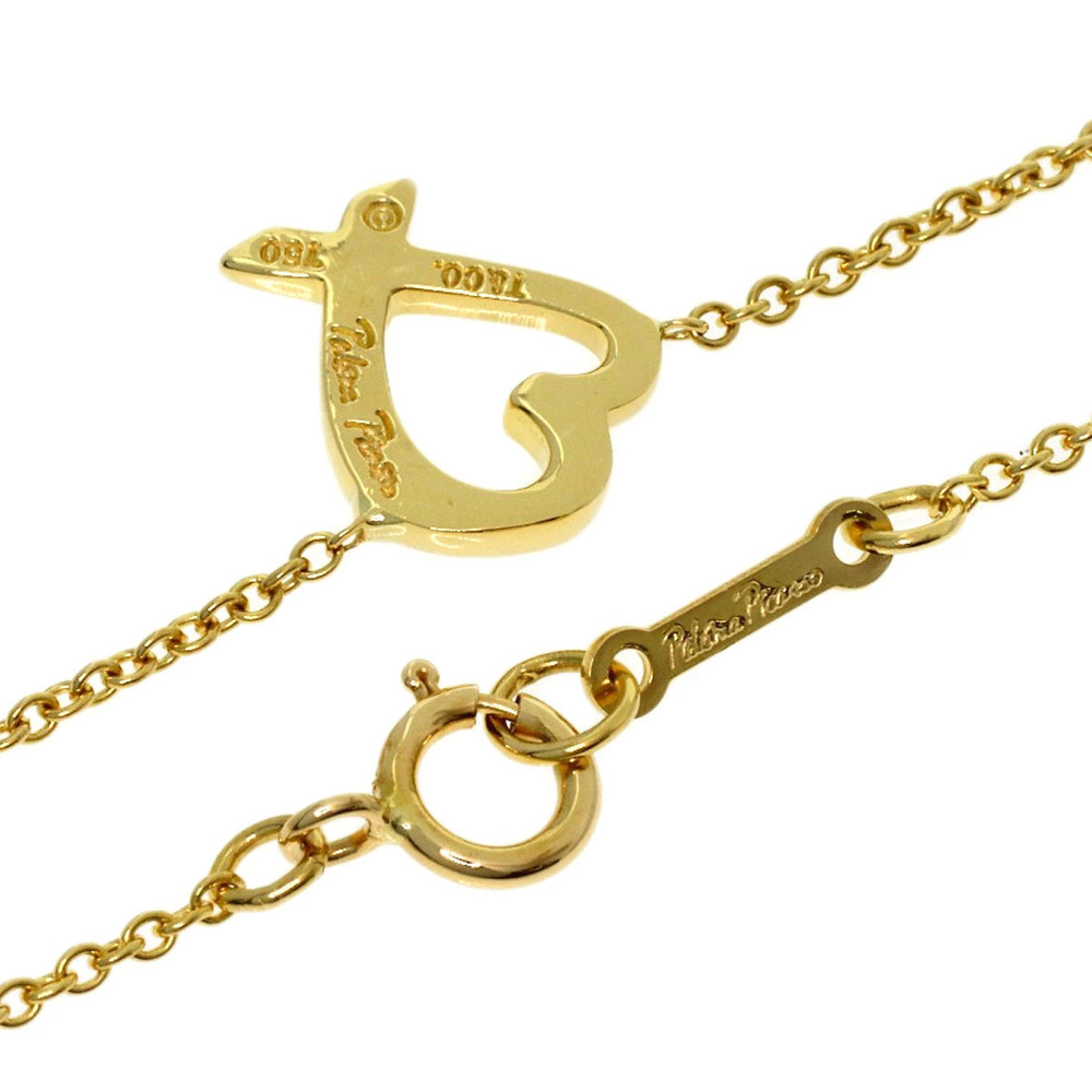 Tiffany Co Paloma Picasso Loving Heart Necklace Yellow Gold